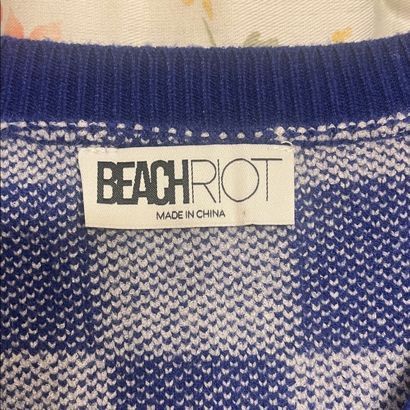 Beach Riot Blue Checkered Joey Sweater — Size M - Picture 4 of 7